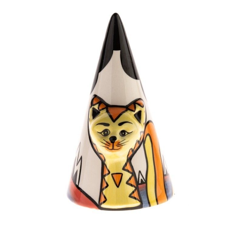 Lorna Bailey Signed Limited Edition “The Cat” Porcelain Pottery Art Deco Style Sugar Sifter