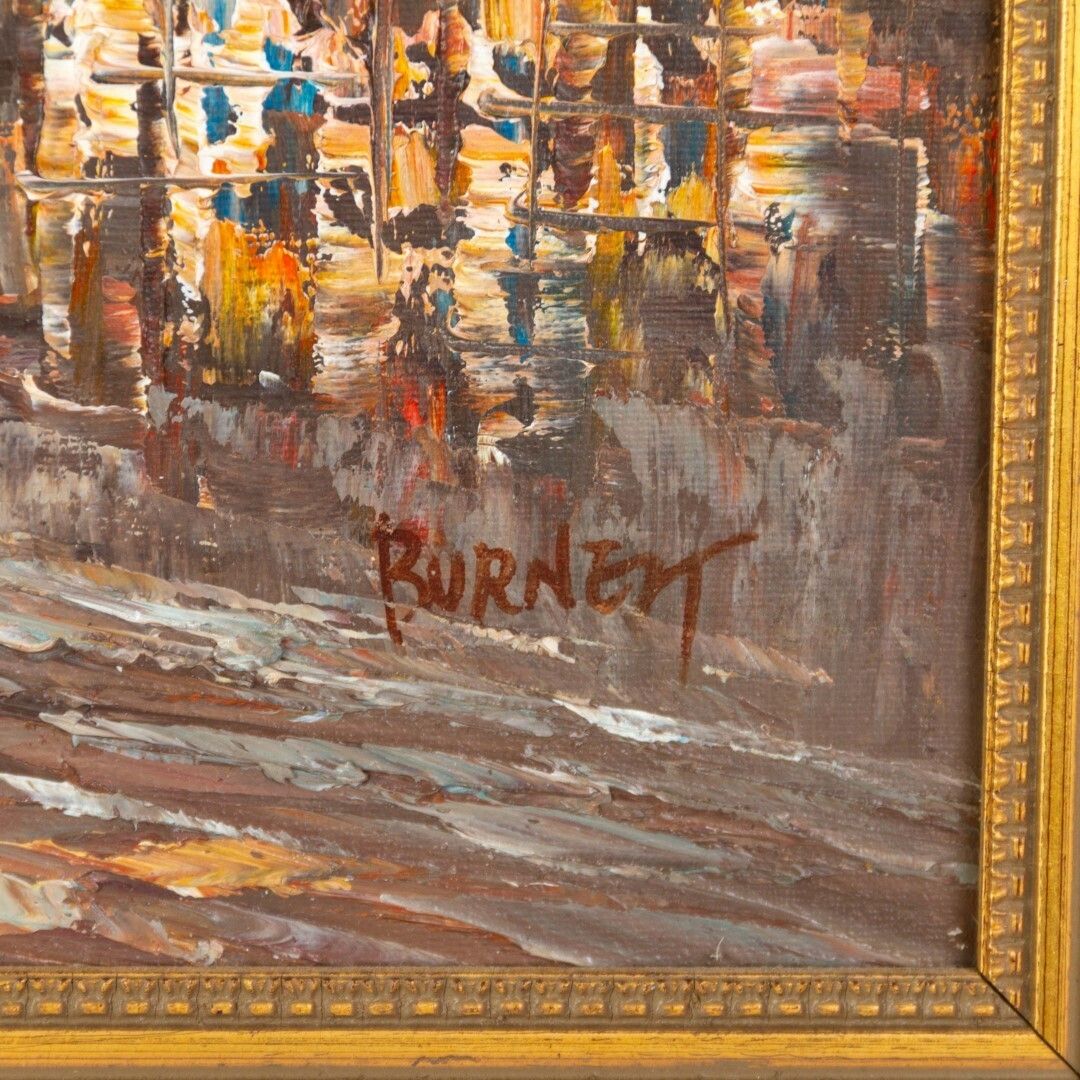 Caroline Burnett (1877 1950) French Parisian Impressionist Street Oil Painting Signed photo for sale