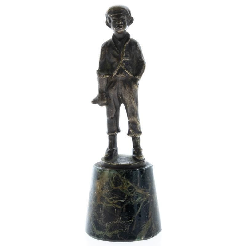 Antique Bronze Sculpture After Julius Paul Schmidt Felling Early 20th Century