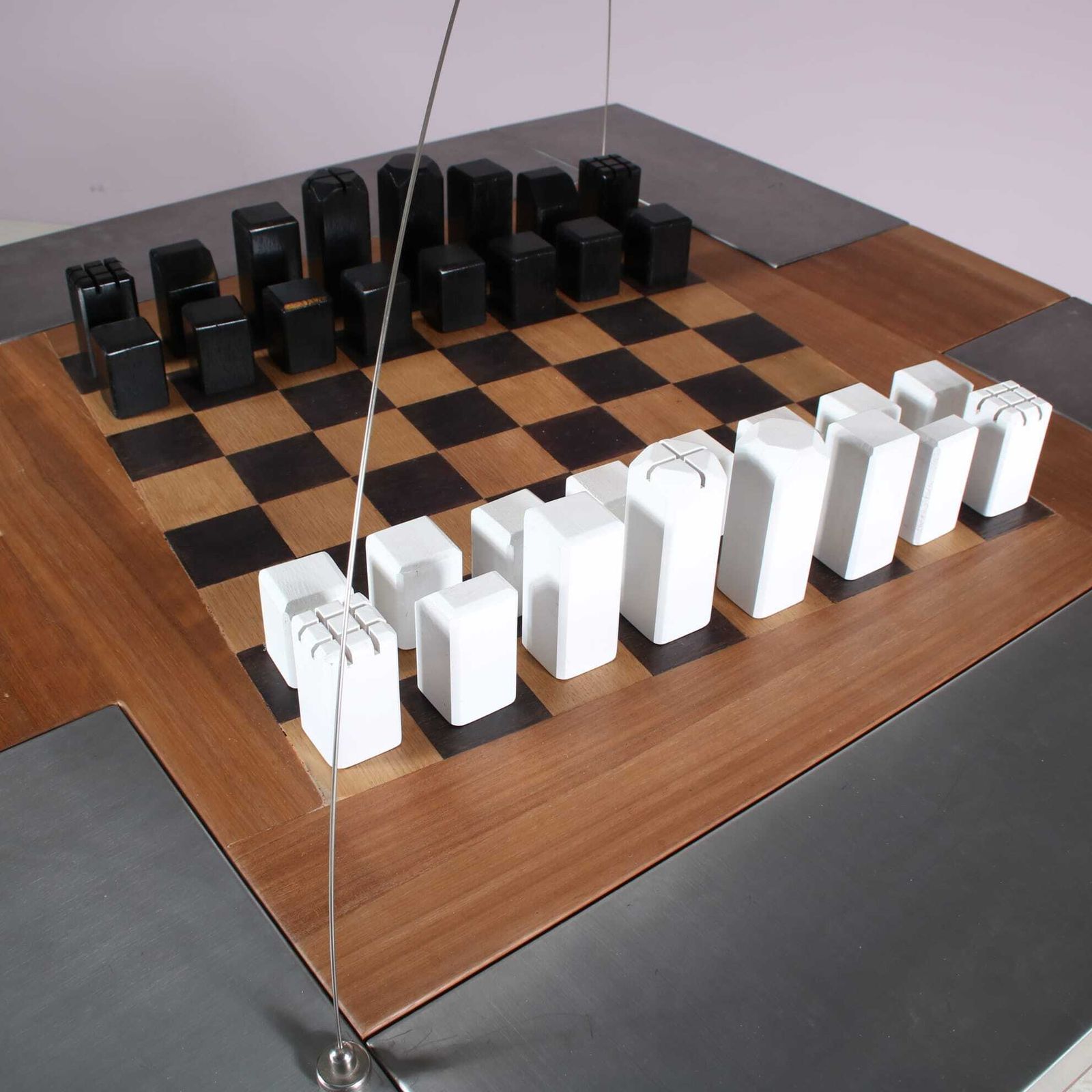 photo vintage Unique “Pacifico” Chess Table By Franco Bozzi And Duccio Trassinelli – Studio A.R.D.I.T.I., Italy 1973