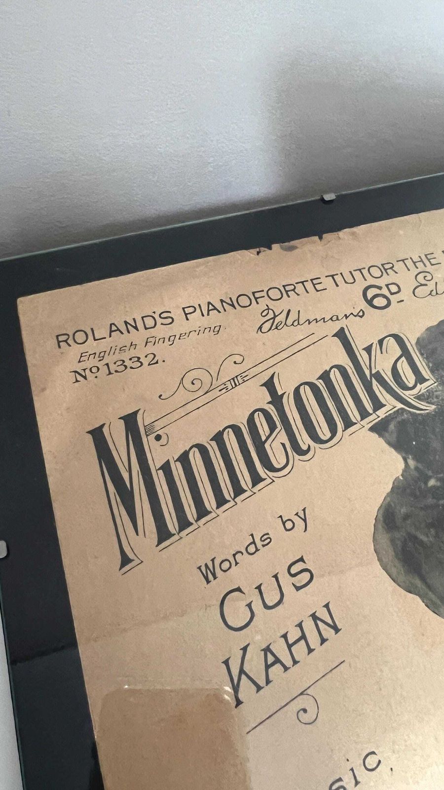 1923 Vintage Sheet Music “Minnetonka” Sung By Miss Florrie Forde – Art Deco Cover Design photo buy