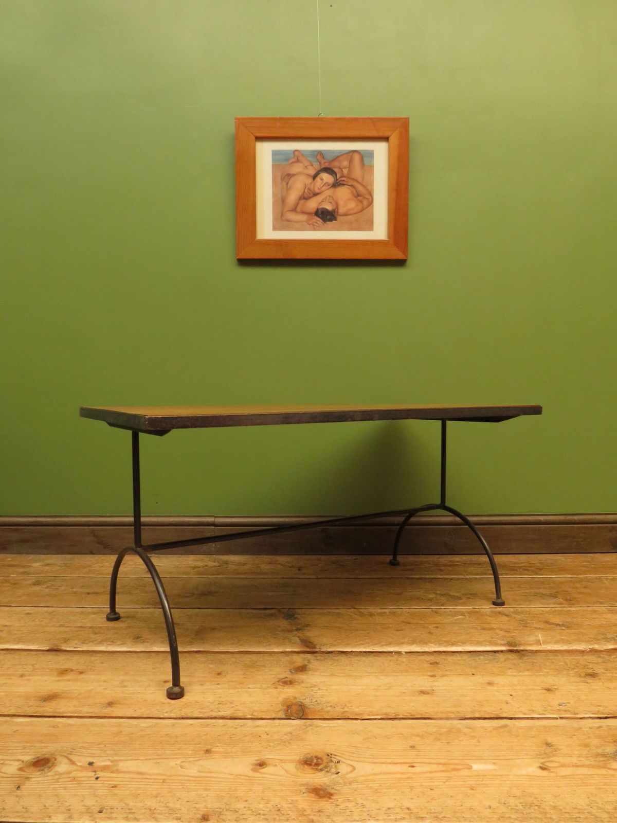 Mid Century Modern Iron Based Coffee Table photo vinterior