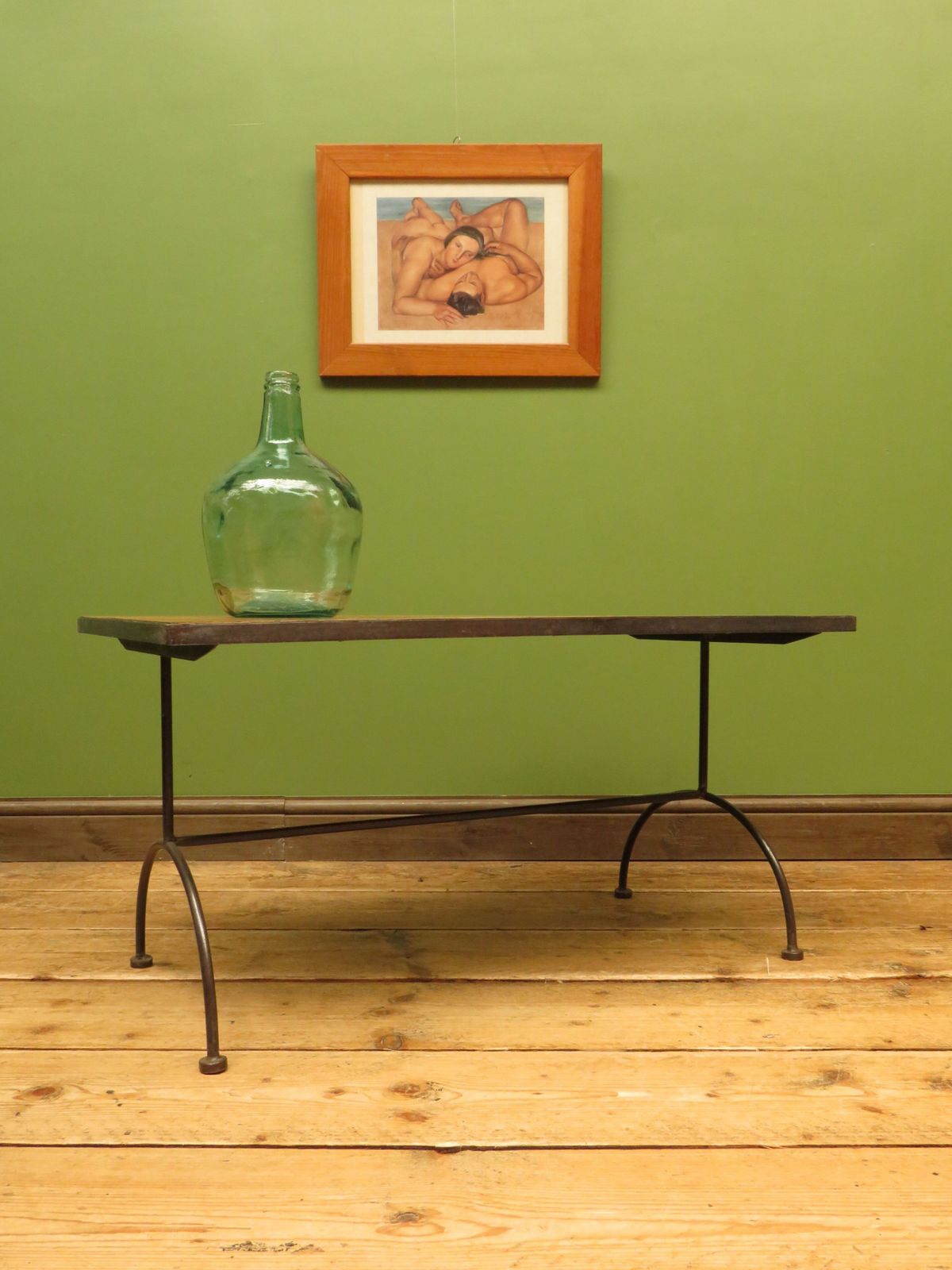 195.0 Mid Century Modern Iron Based Coffee Table photo