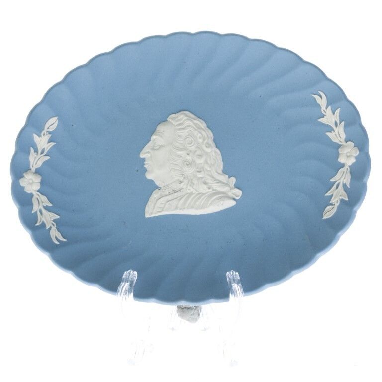 Wedgwood Blue Jasperware Ceramic Porcelain Bas Relief Royal National Hospital Portrait Plate