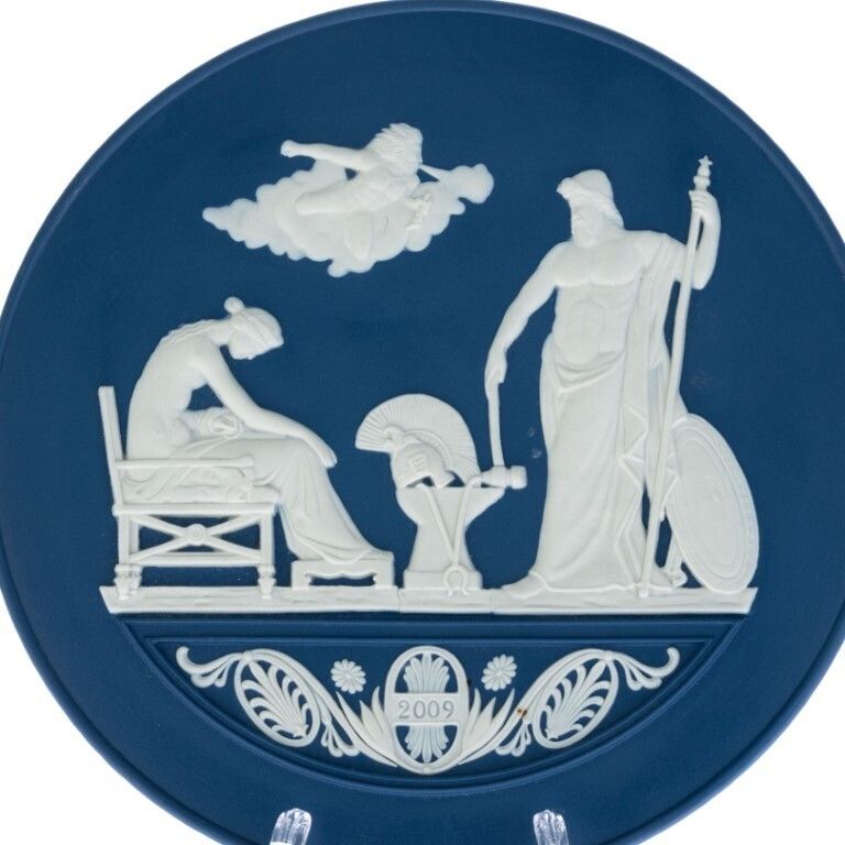 Wedgwood Portland Blue Jasperware Ceramic Porcelain Year 2009 Wall Plaque photo furniture