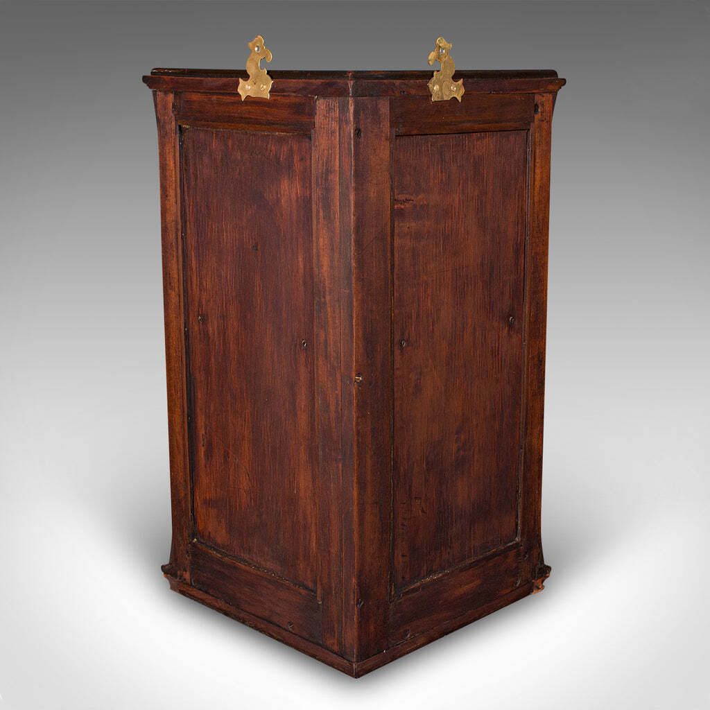 Furniture Small Antique Corner Cabinet, English, Georgian Revival, Cupboard, Edwardian photo
