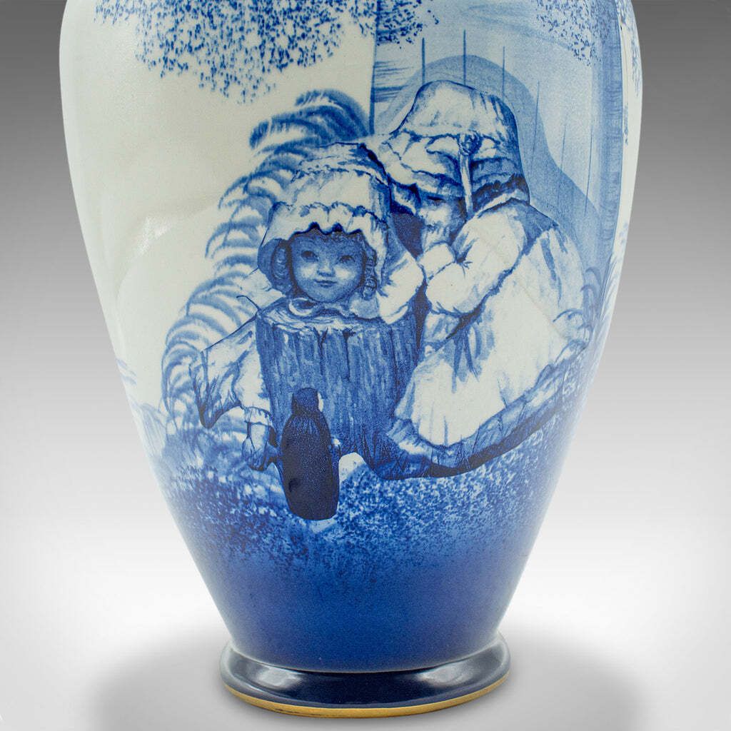 photo furniture Pair Of Vintage Display Vases, English, Ceramic Flower Urn, Potteries, C.1970