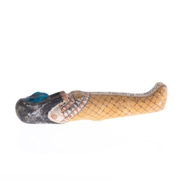 Ancient Egyptian Polychrome Shabti Figure New Kingdom, Ramesside Period (1292 1189 Bc) photo 2295.0