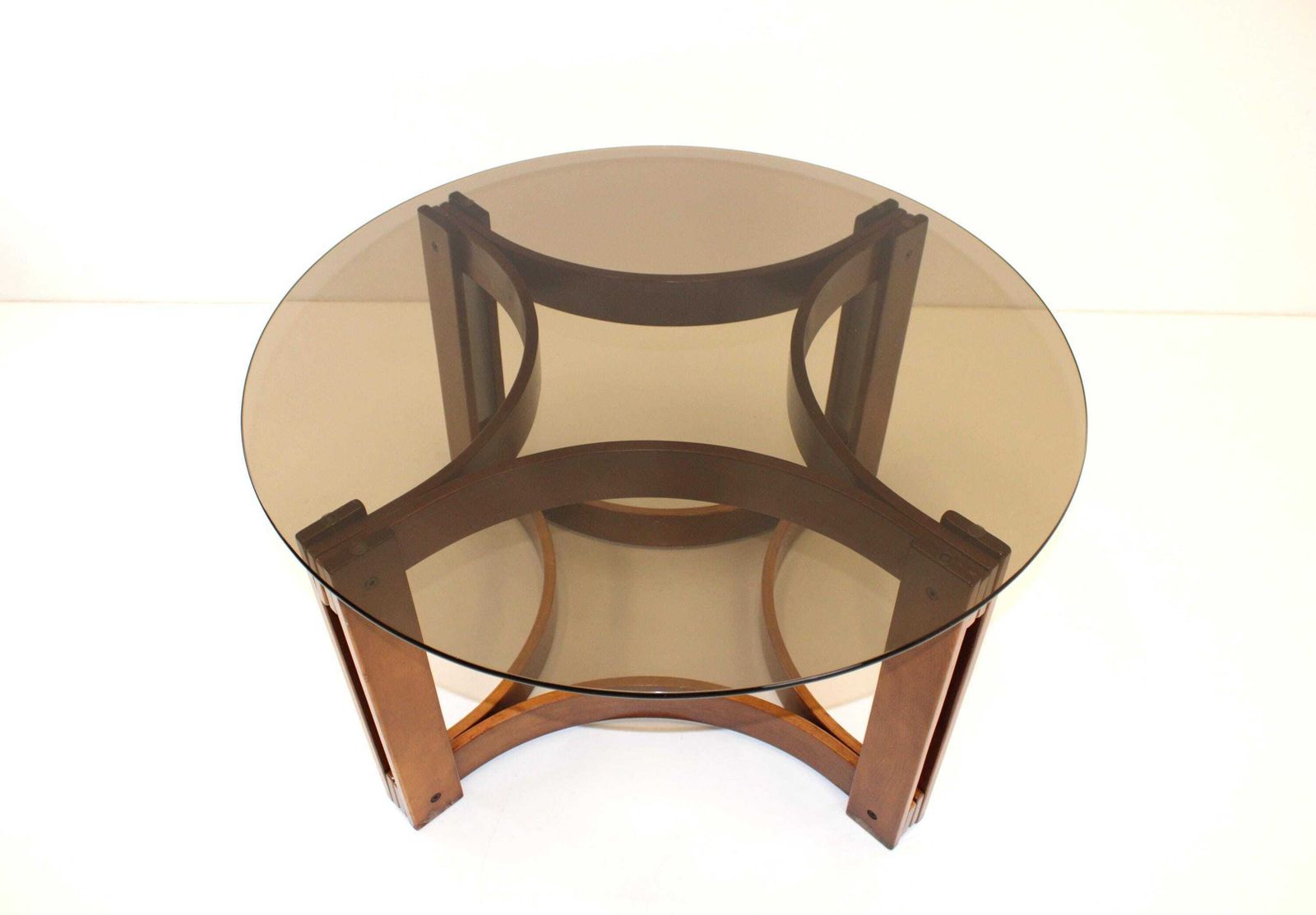 Wooden Coffee Table From Meblo / Meblo Disco Table / Yugoslavia 70s / Vintage Round Coffee Table / Living Room Table / Rare Model