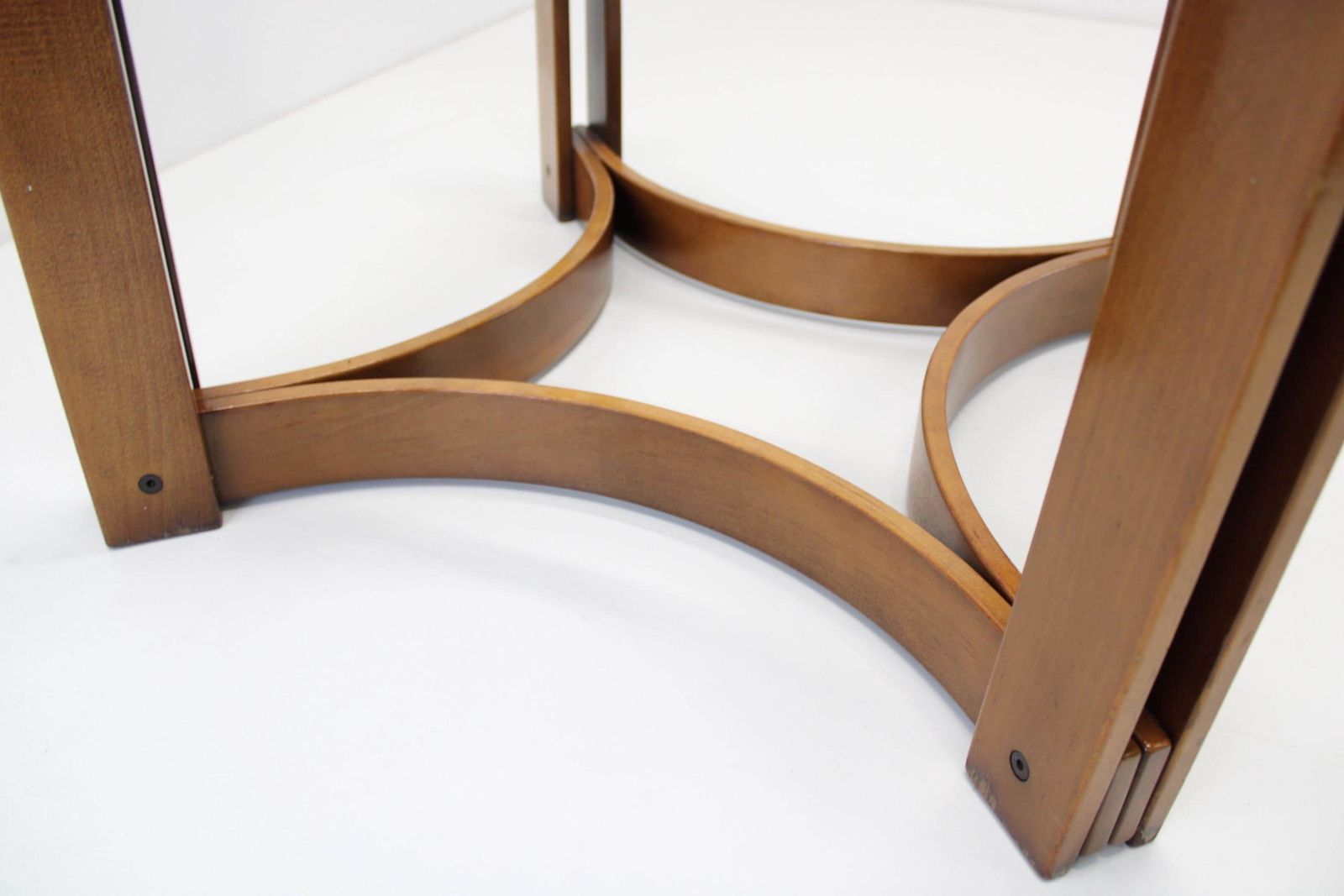Wooden Coffee Table From Meblo / Meblo Disco Table / Yugoslavia 70s / Vintage Round Coffee Table / Living Room Table / Rare Model photo vintage