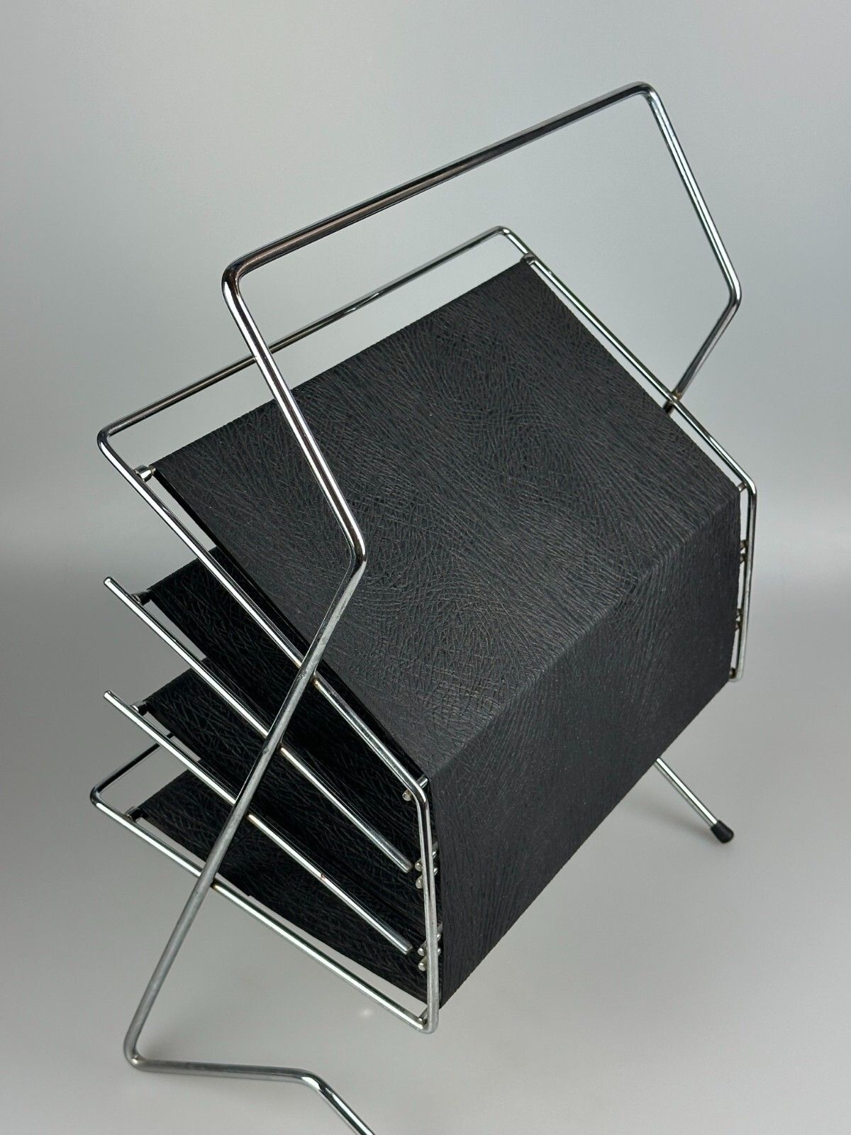 photo for sale 60s 70s Newspaper Holder Magazine Rack Metal Plastic Space Age