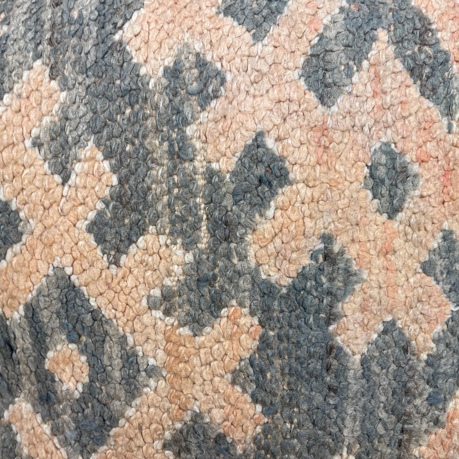 Antique Kilim Cushion Moroccan Rug Carpet Pillow Feather Filled Handwoven Patterned Scatter Vintage Square Pattern Grey Blue Pink photo for sale