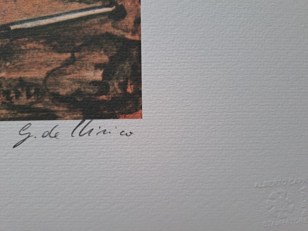 Giorgio De Chirico Signed Iliad, Vestals And Warriors At Rest Certificate photo buy