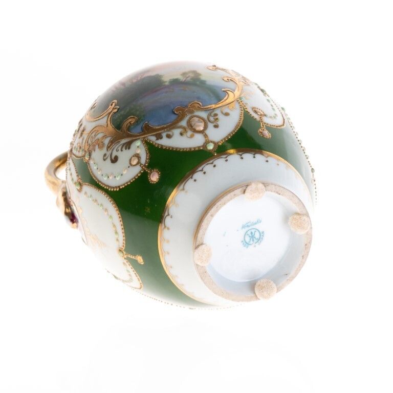 Antique Art Nouveau Noritake Gilt Japanese Hand Enameled Porcelain Vase photo 175.0