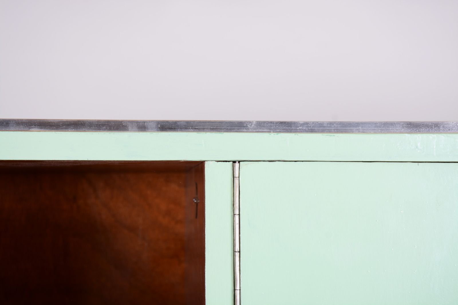 photo furniture Restored Bauhaus Wardrobe, By Vichr A Spol., Original Paint, Czech, 1930s