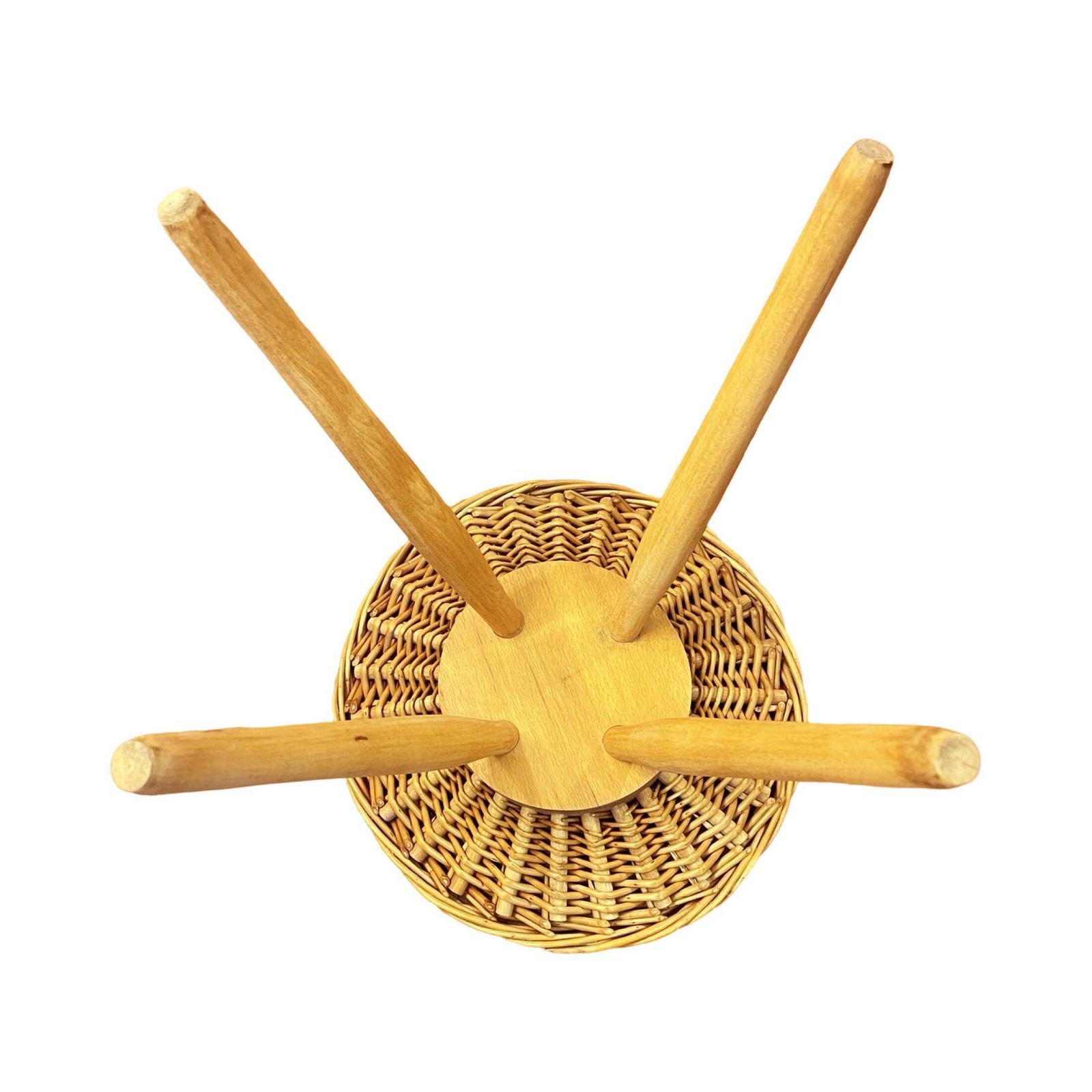 Rattan Stool Designed By J. Kalous, úluv, Czechoslovakia, 1960s photo 114.0