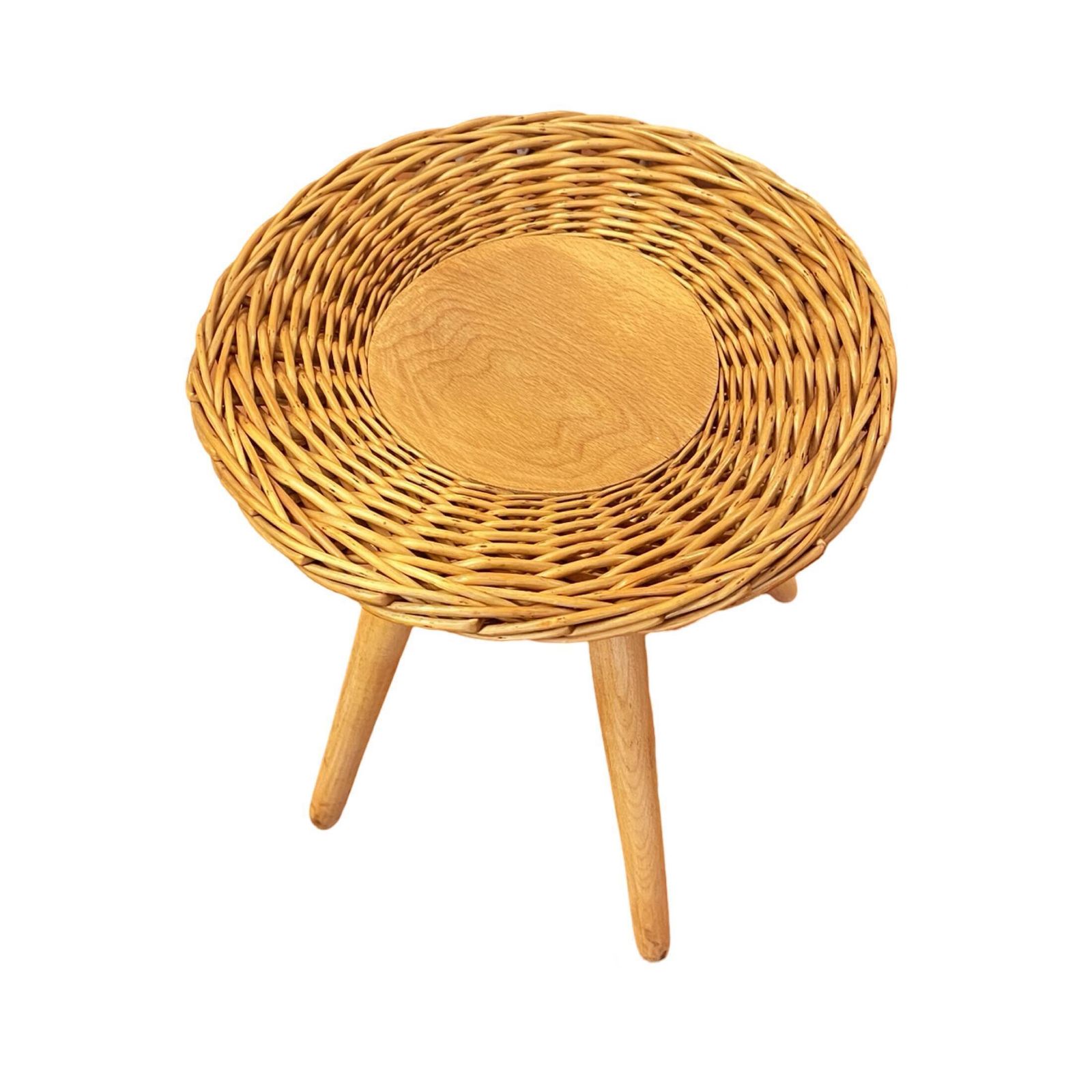Rattan Stool Designed By J. Kalous, úluv, Czechoslovakia, 1960s photo buy