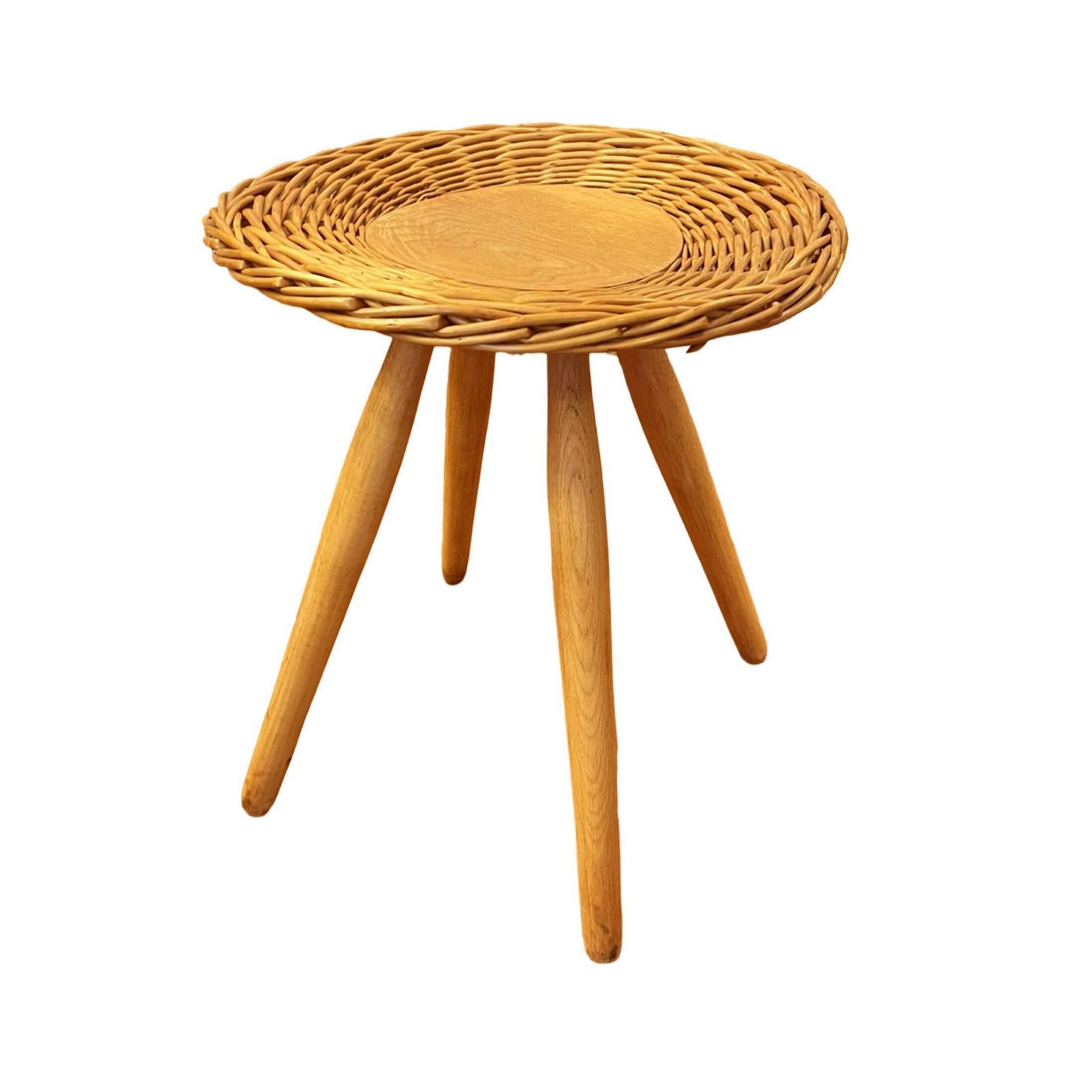 Furniture Rattan Stool Designed By J. Kalous, úluv, Czechoslovakia, 1960s photo
