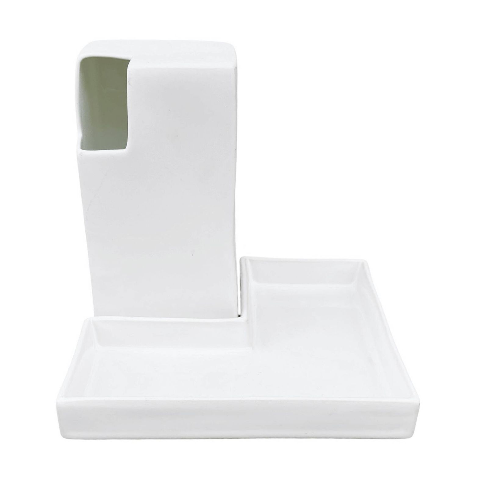 Minimalist White Vase + Stand Asa, Germany, 1980s. photo buy