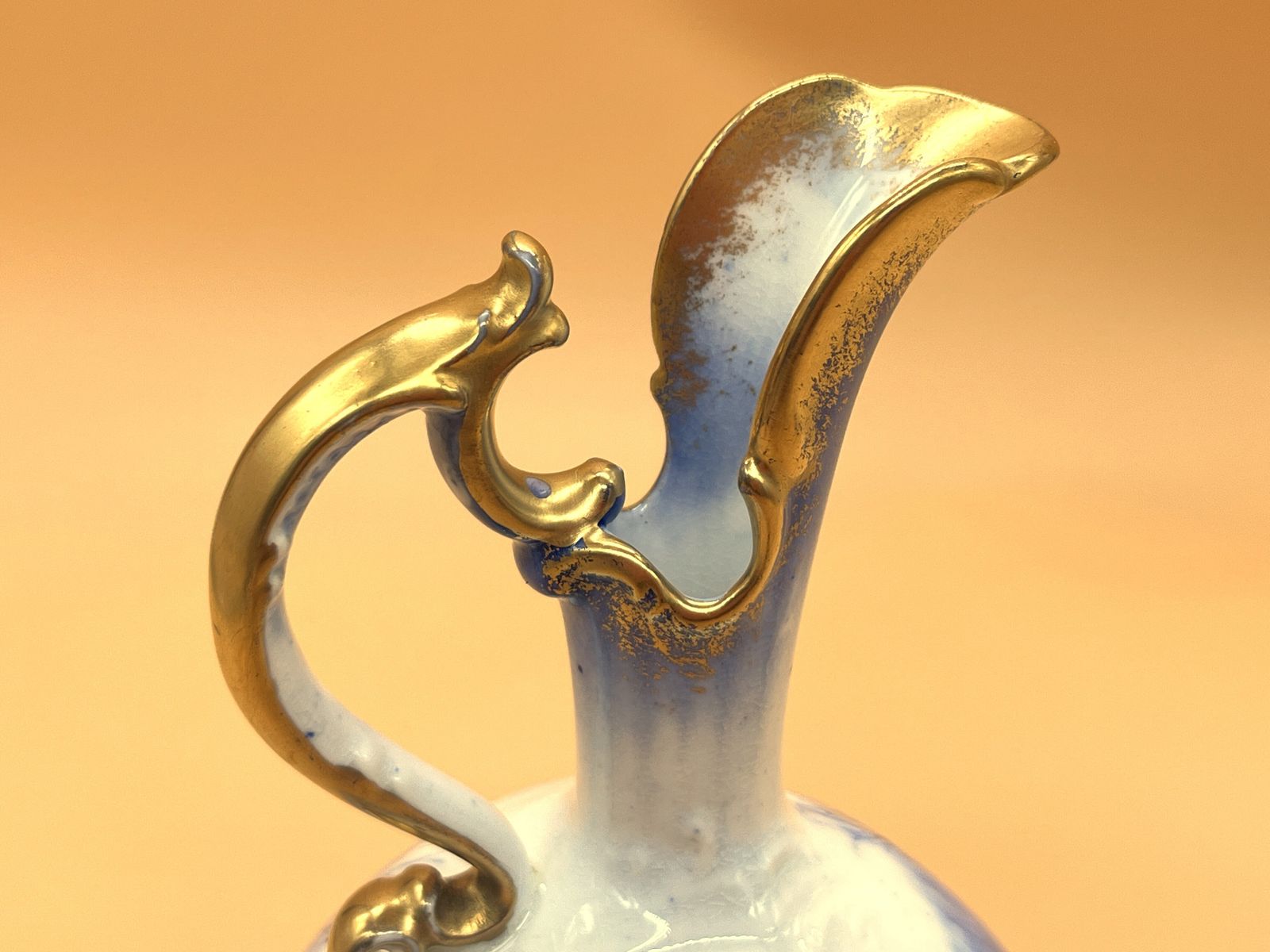 Antique Royal Doulton Pottery Flow Blue Children Design Jug. Height 17cm. 610. C1900. photo buy
