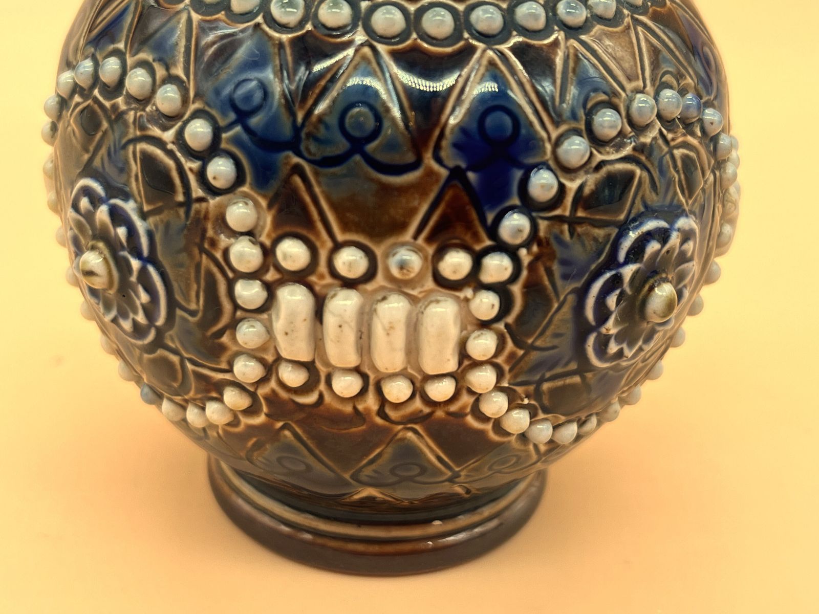 Antique Doulton Lambeth Pottery Ethel Beard Blue & Brown Jug. C1900. photo buy