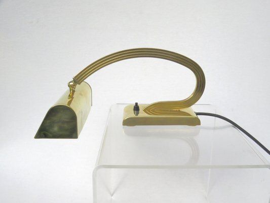 Elegant Art Deco Piano Lamp In Polished Brass, 1920s photo vinterior