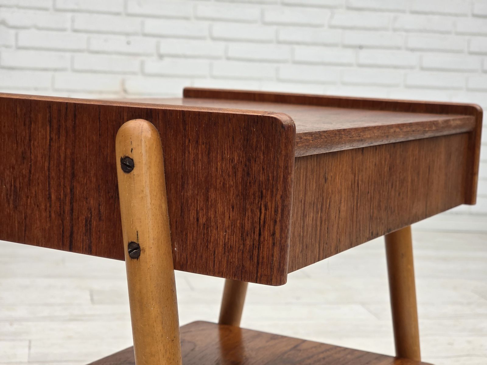 1970s, Swedish Side Table By Ab Carlstrom With Drawer, Teak Wood. photo 410.0