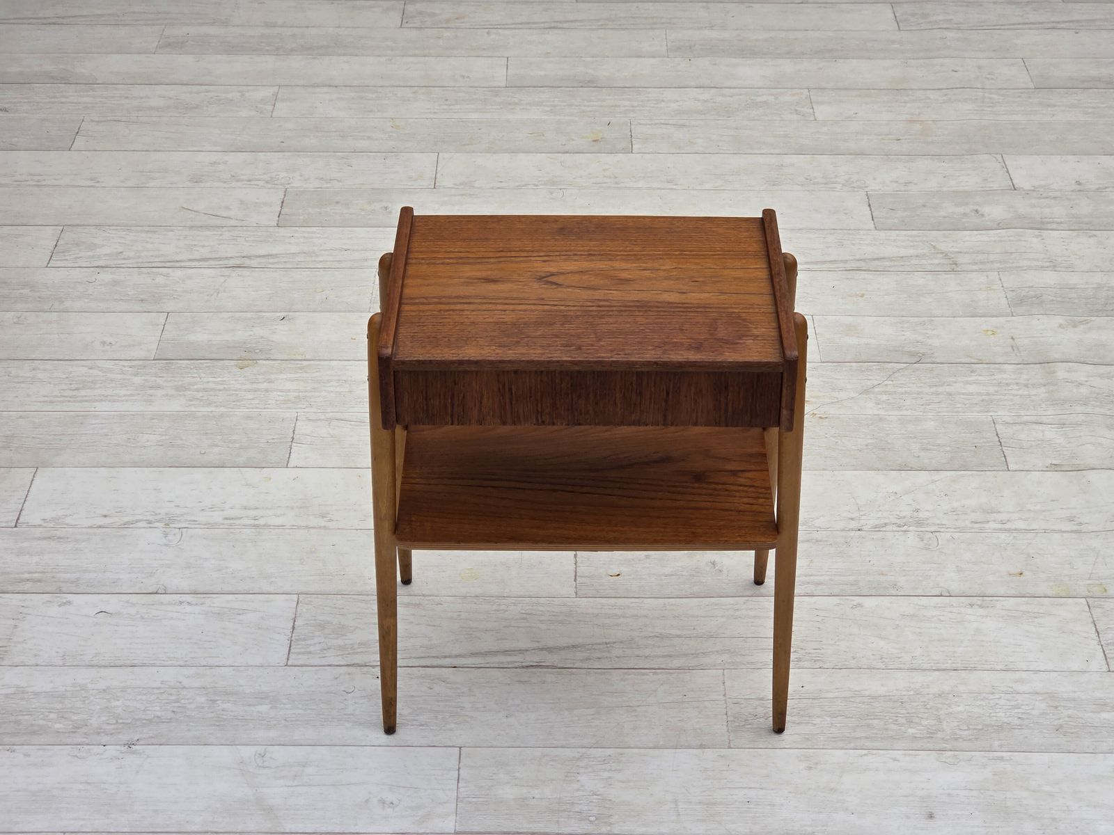 1970s, Swedish Side Table By Ab Carlstrom With Drawer, Teak Wood. photo vinterior