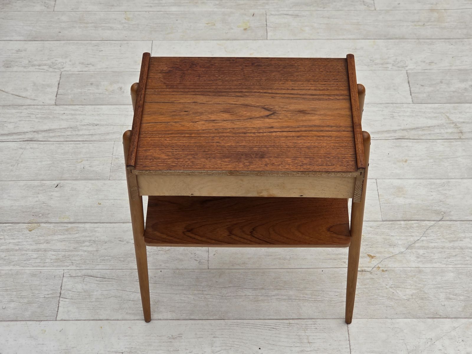 Furniture 1970s, Swedish Side Table By Ab Carlstrom With Drawer, Teak Wood. photo