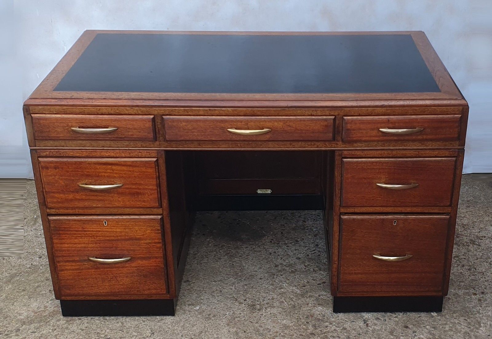 An Art Deco Mahogany Desk By H.Baldock And Sons Of Liverpool photo furniture
