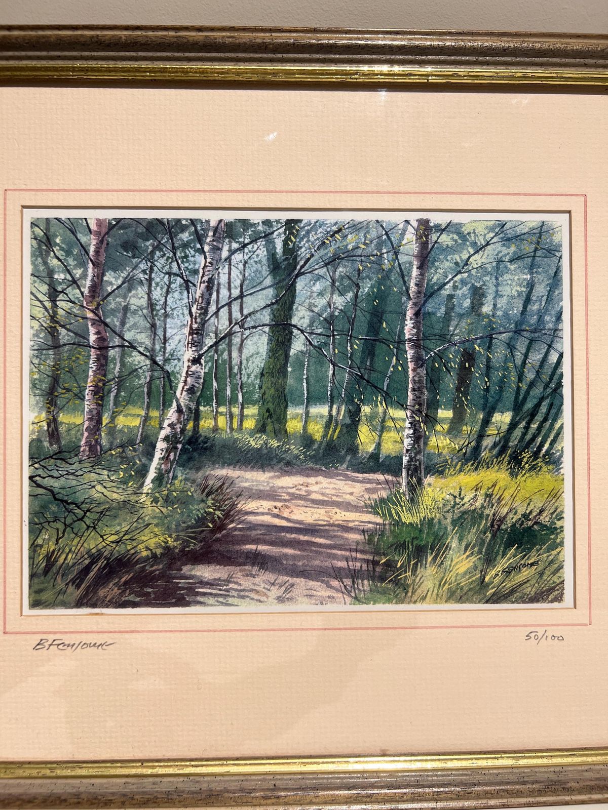 Set Of 2 Signed Limited Edition Brian Fensome Prints – Waresley Wood & Gamlingay Wood photo Art