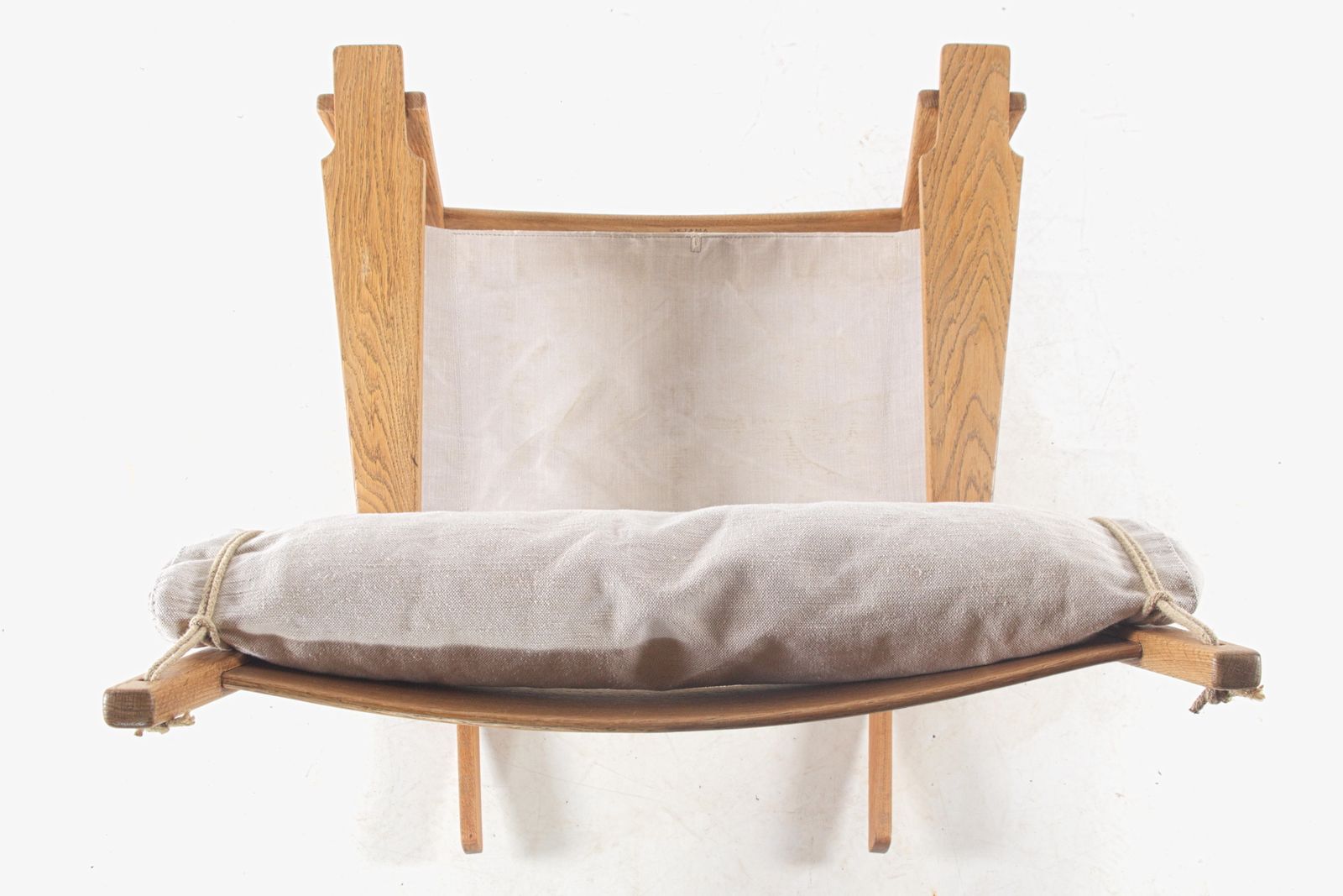 Rocking Chair "Keyhole Chair" By Hans Wegner For Getama. Ge 673. Cover Fabric Partly Restored photo 1944.0