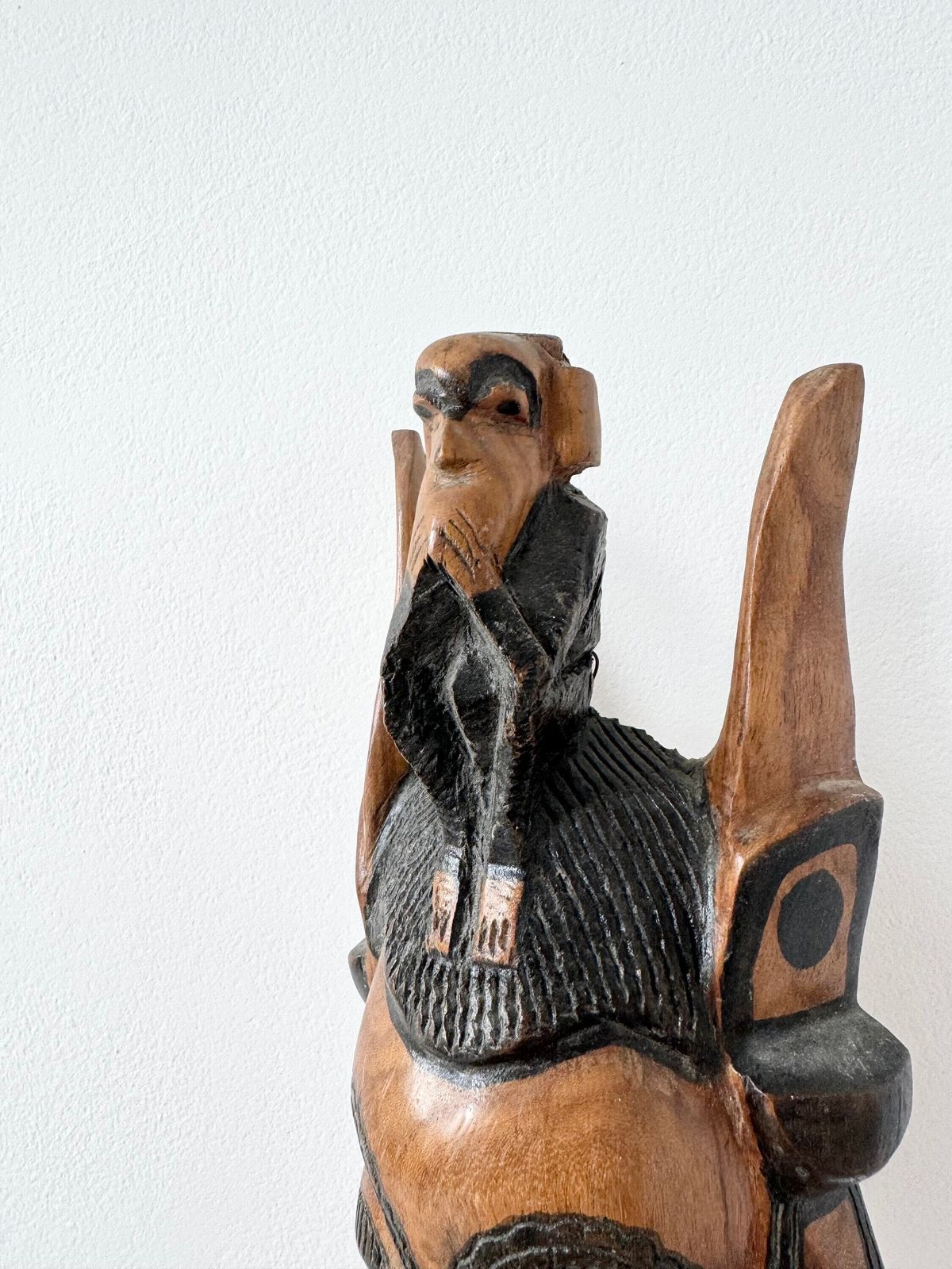 Vintage African Wooden Mask, African Folk Art, Wooden Wall Decor photo vintage