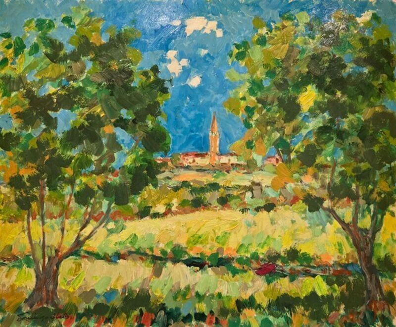Domingo Abelló, The Bell Tower Between The Trees, 1950 1970