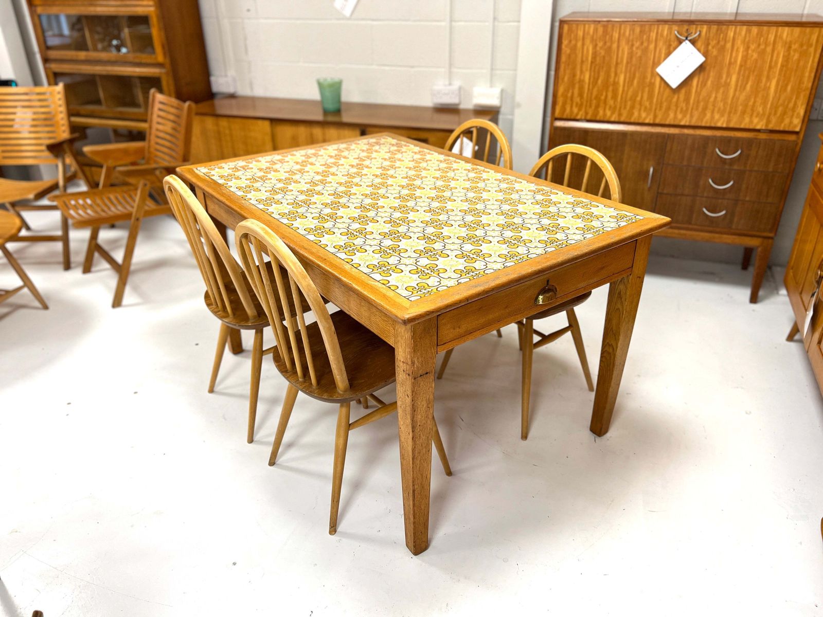 Mid Century, Oak Dining Table, Mid 20th Century photo furniture