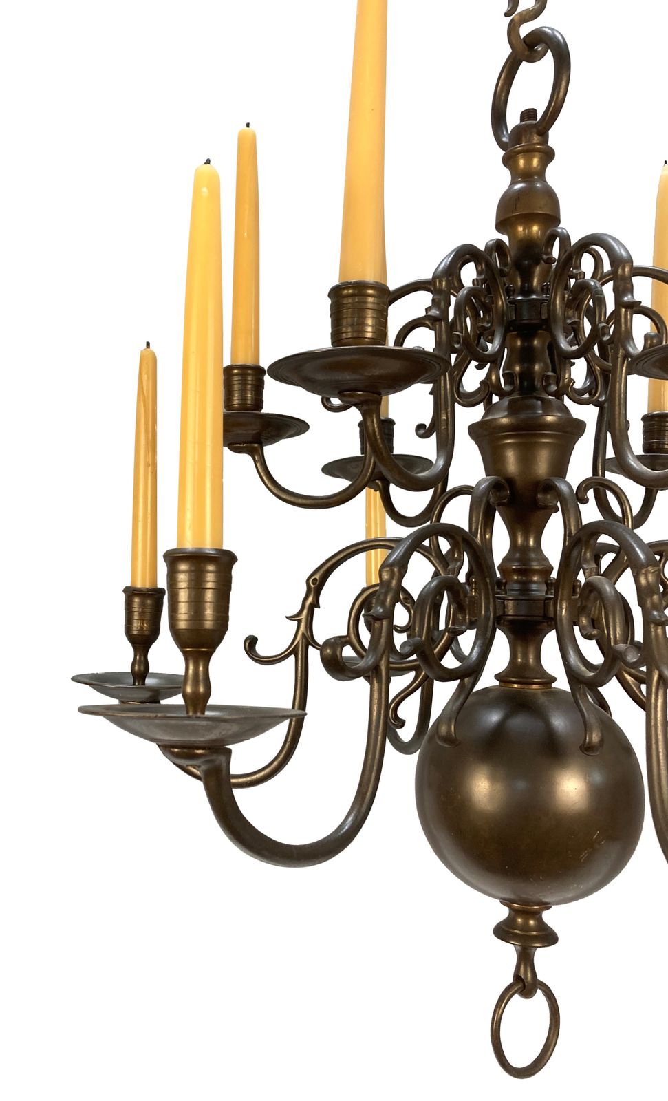 A XIX Century English Bronze Chandelier In The Dutch Taste photo Lighting