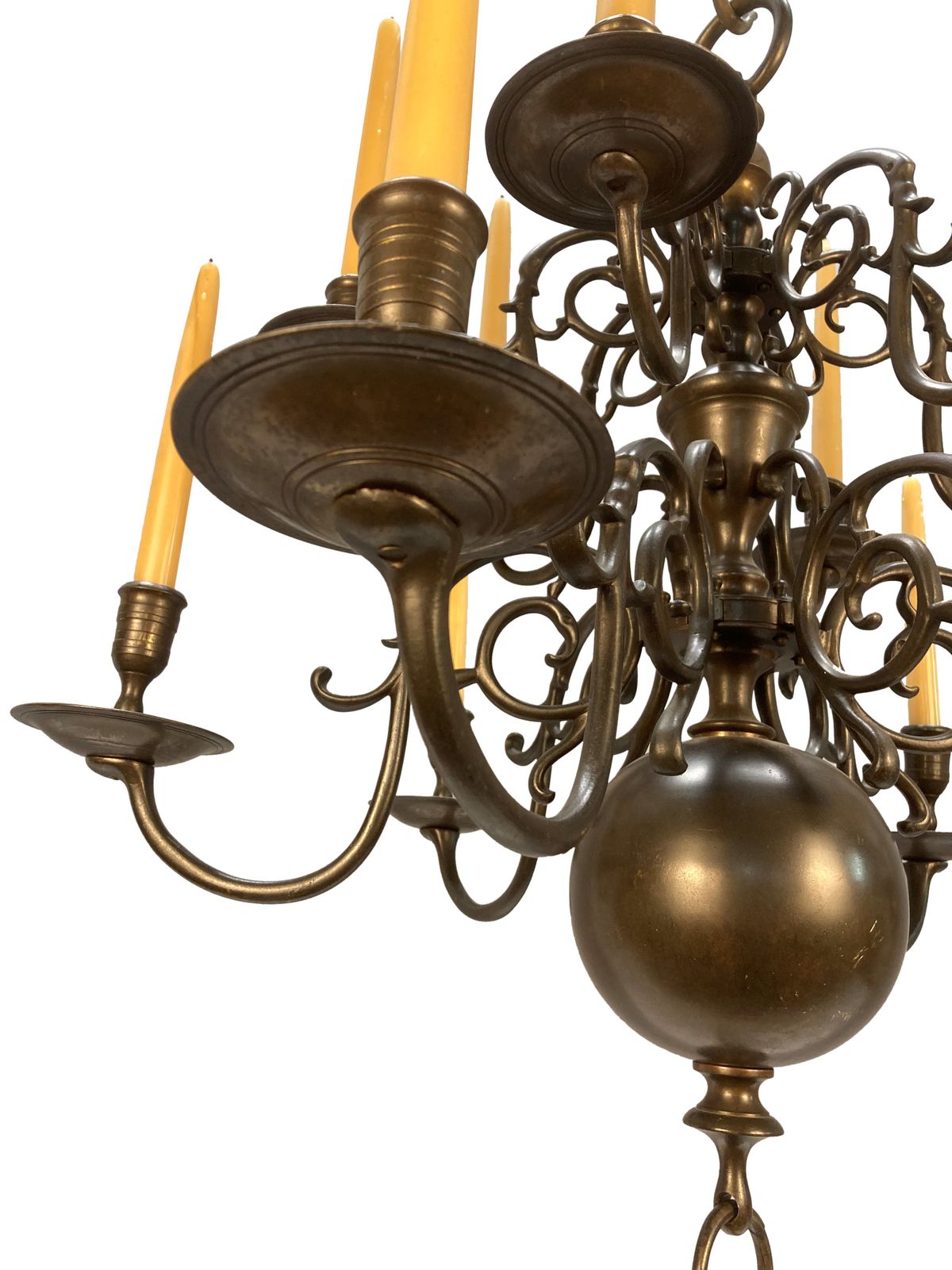 A XIX Century English Bronze Chandelier In The Dutch Taste photo 2183.0