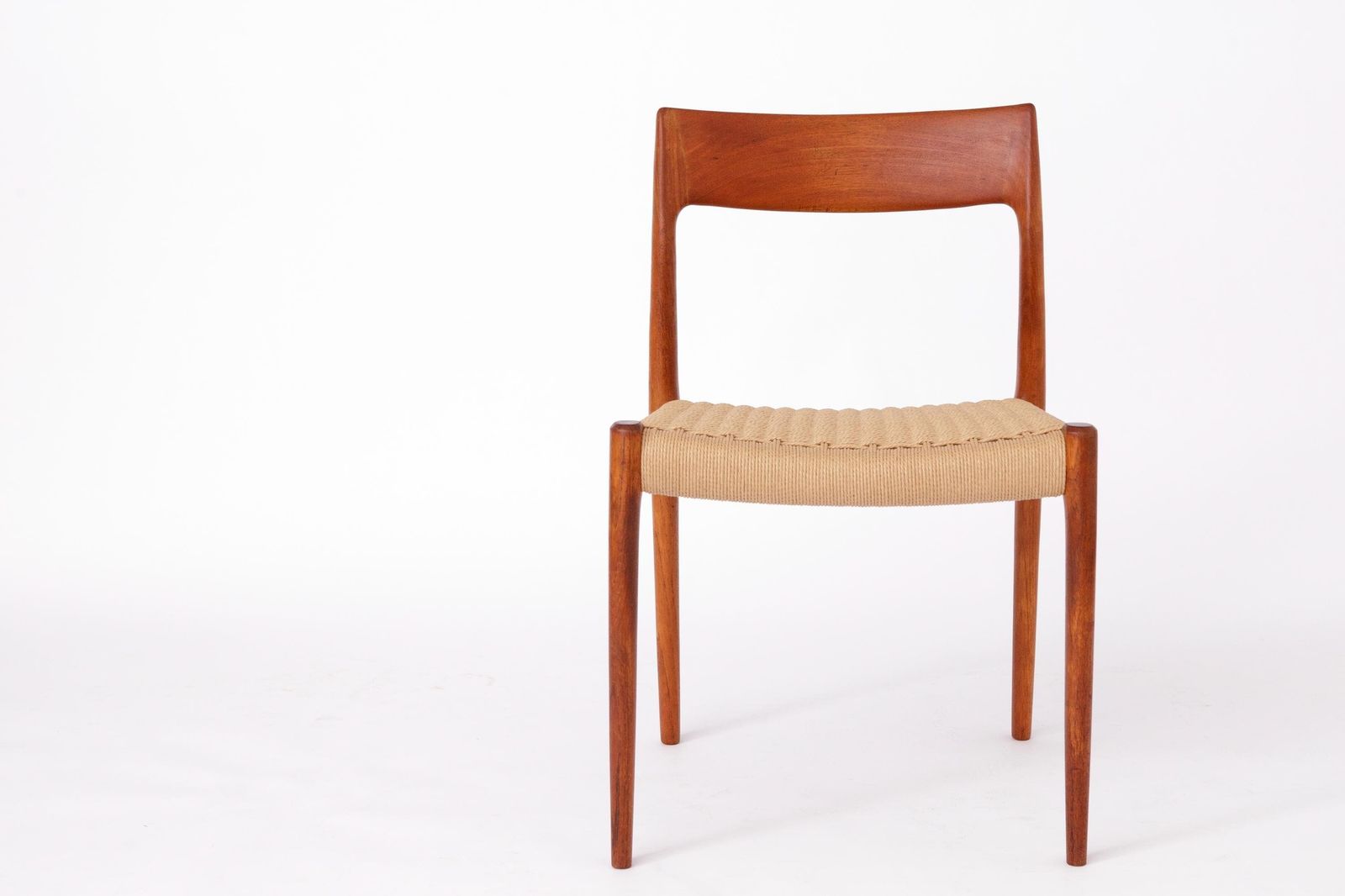 4 Niels Otto Møller Model 77 Chair – 1960s Teak & Danish Cord