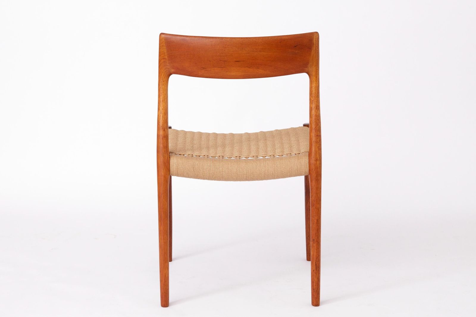 4 Niels Otto Møller Model 77 Chair – 1960s Teak & Danish Cord photo Furniture