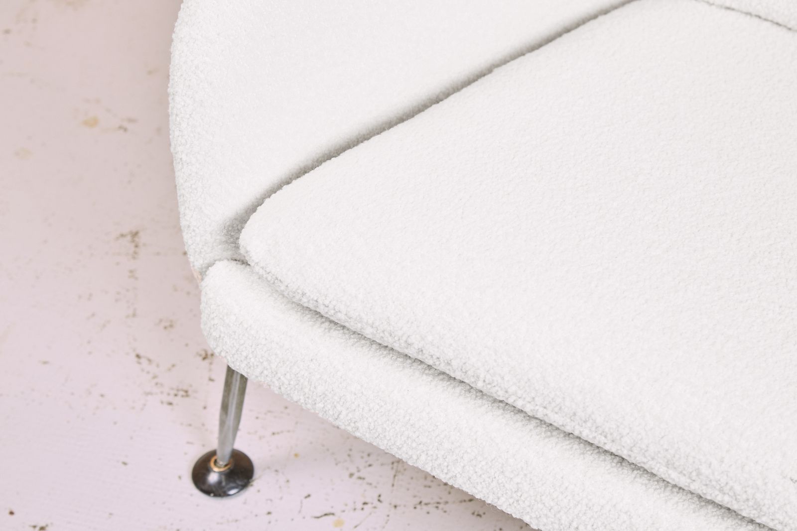 Vintage Ernest Race Heron Arm Chair And Footstool In White Boucle Wool   Mid Century Mcm photo Furniture