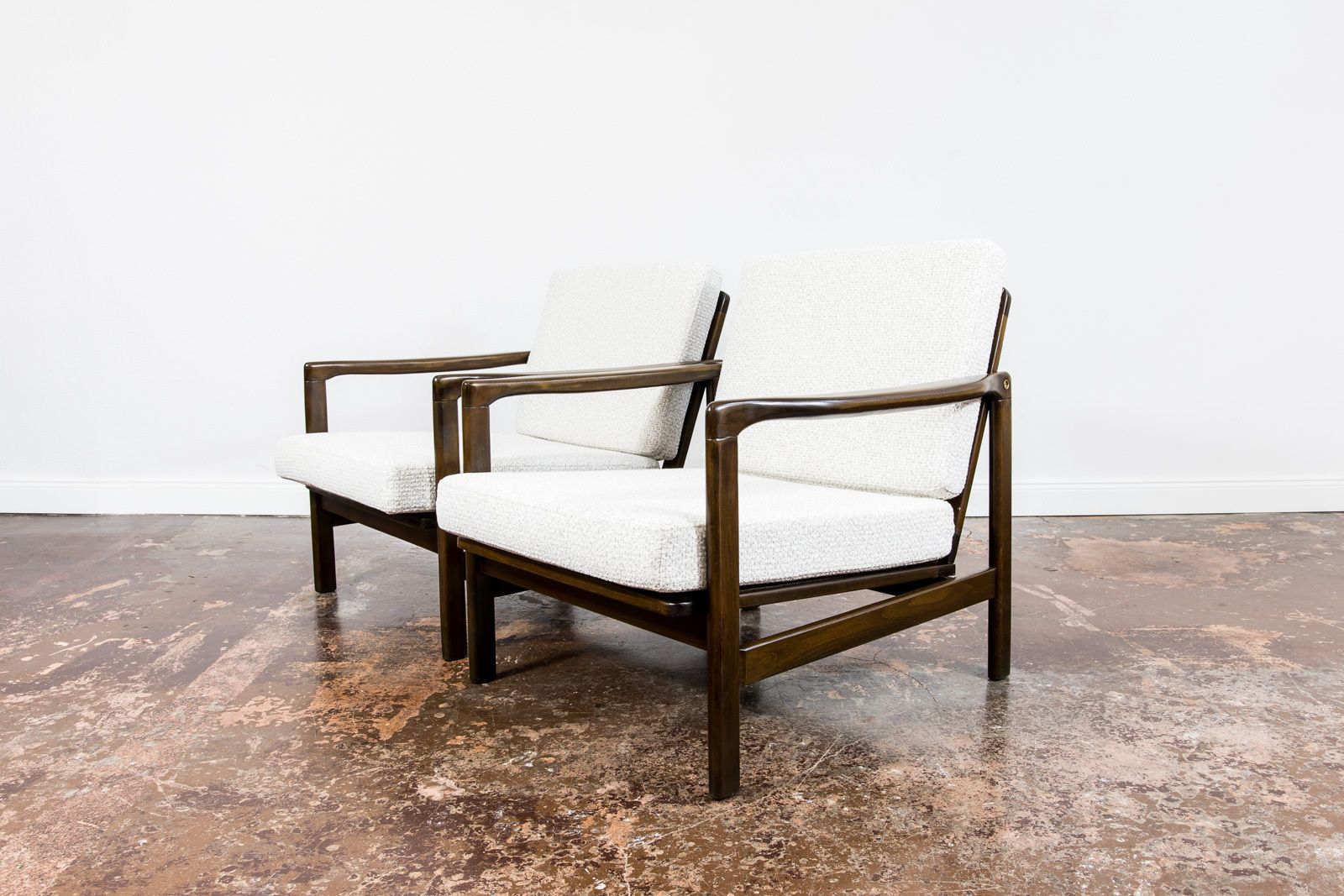 Mid Century Modern Armchairs By Zenon Bączyk, 1960's, Set Of 2 photo furniture