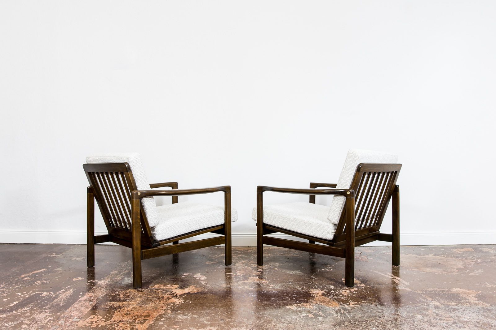photo furniture Mid Century Modern Armchairs By Zenon Bączyk, 1960's, Set Of 2