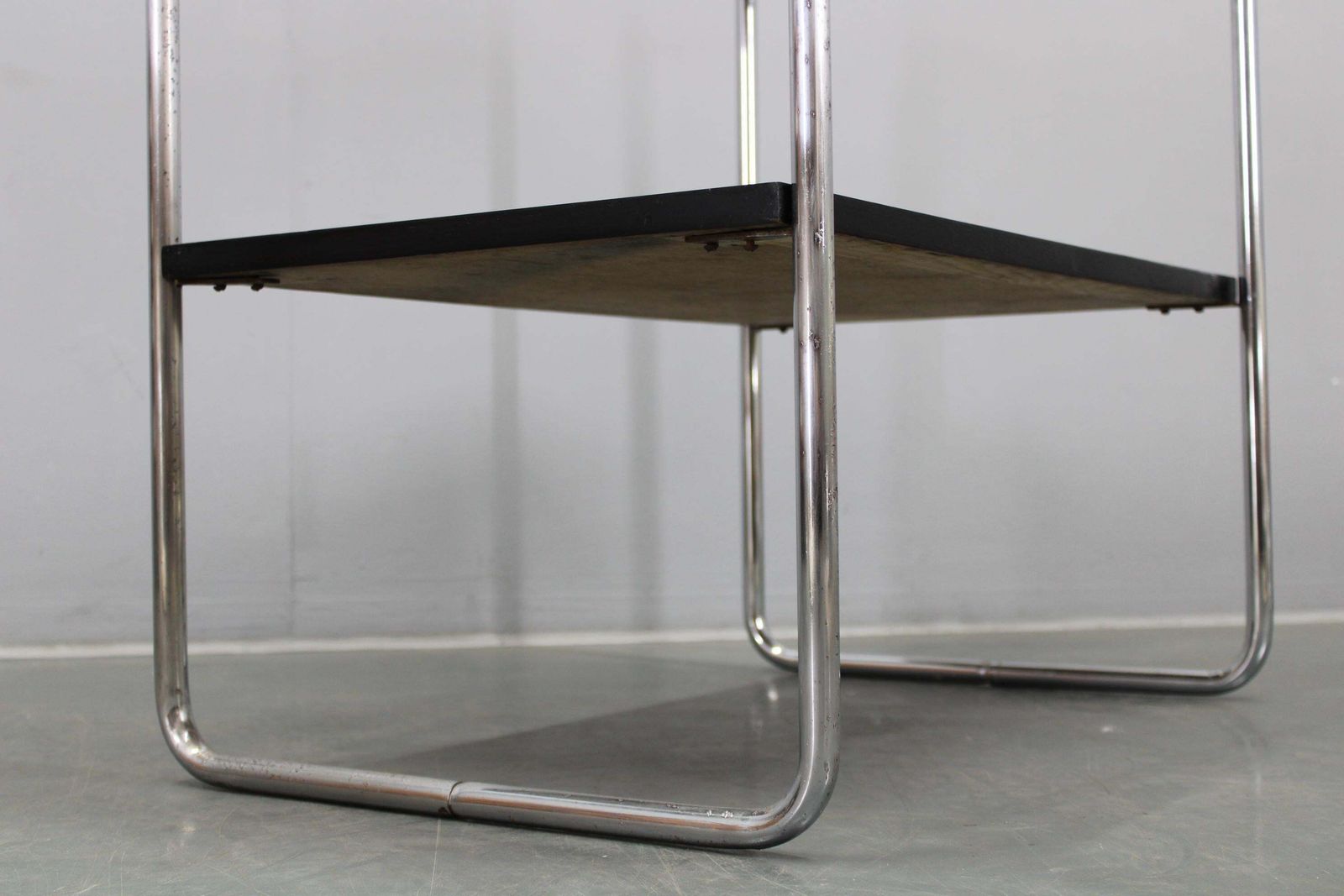 672.0 1930s Marcel Breuer Bauhaus Tubular Console Table, Model B12, Czechoslovakia photo
