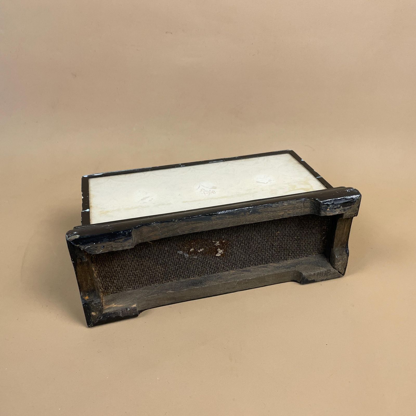 photo furniture Trio Of Oriental Chinese Hand Painted Eggs Glazed Display Case Hand Decorated Small 3x Three Blue Blue Decoration 20th Century