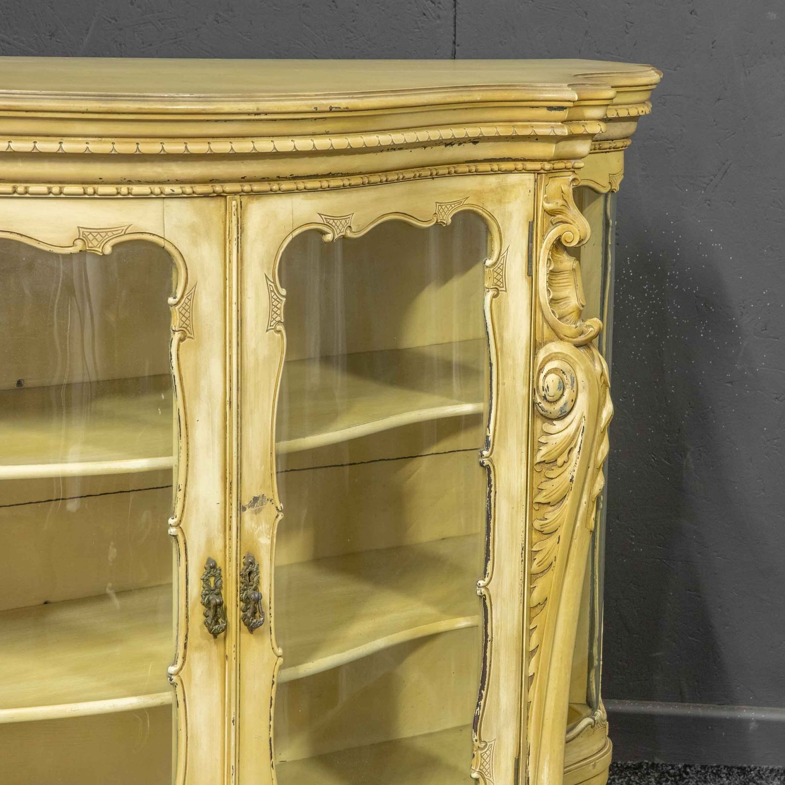Furniture Antique Painted Credenza photo