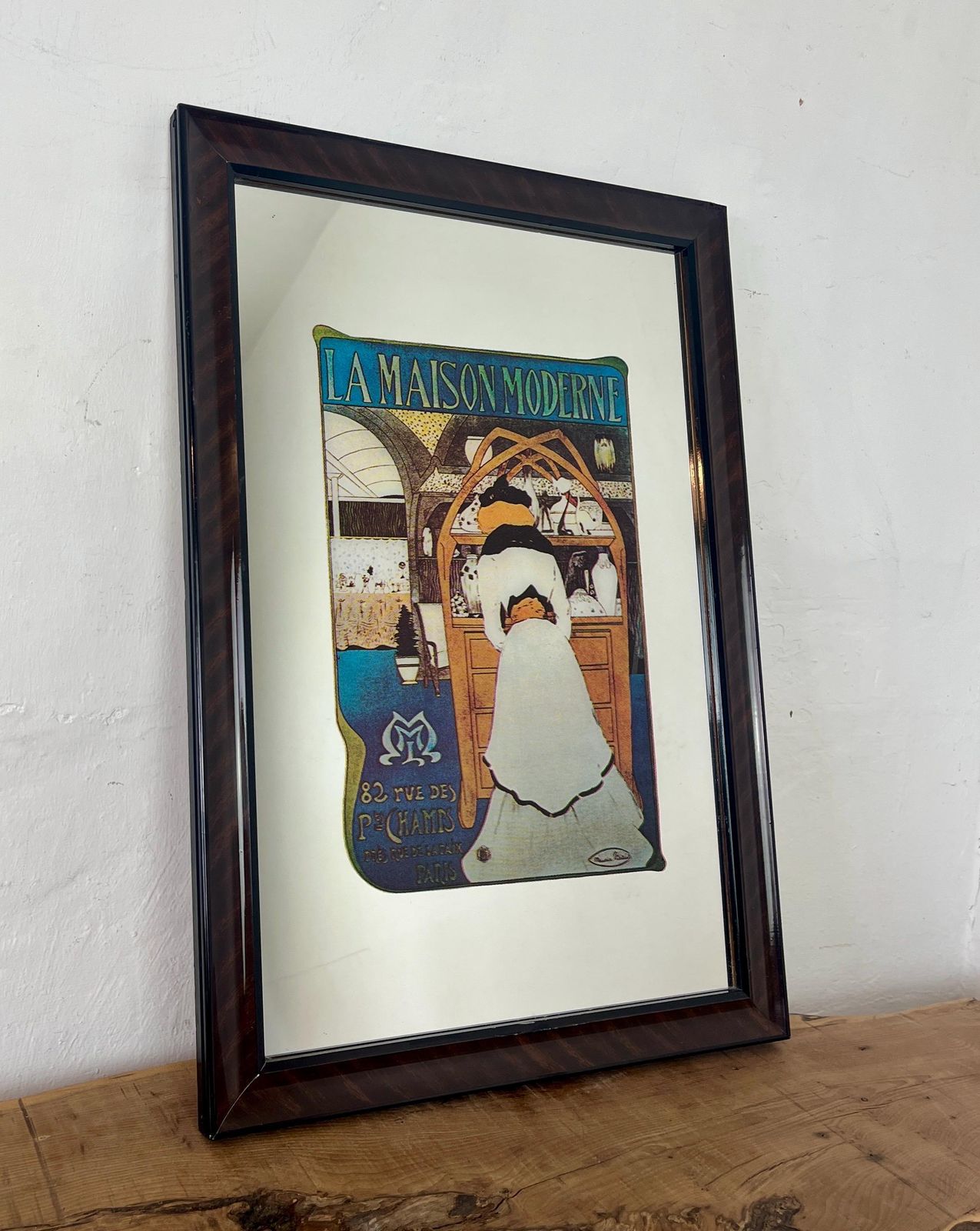 photo for sale Beautiful Vintage Art Nouveau Mirror, La Maison Moderne, Maurice Biais, Paris Advertising, Home Picture, Art Gallery, French Belle Epoque