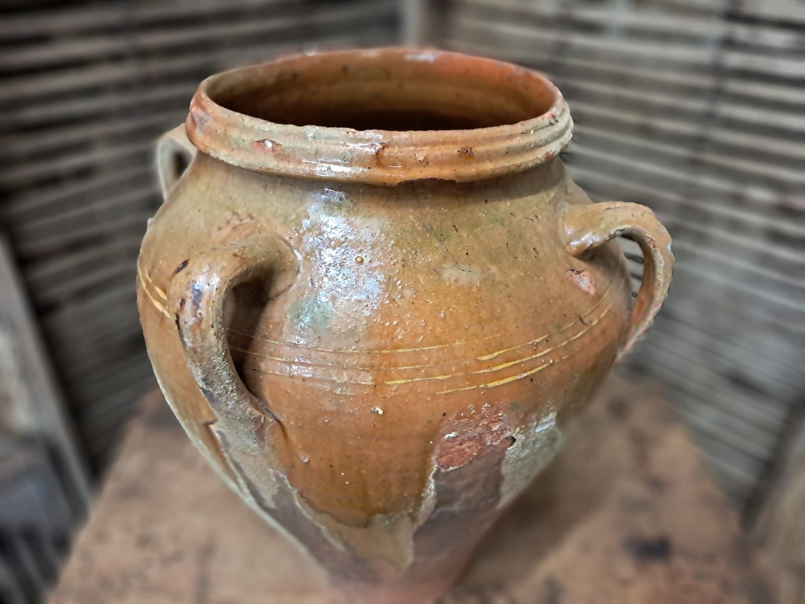 photo for sale Small Spanish Olive Oil Pot, 19th Century