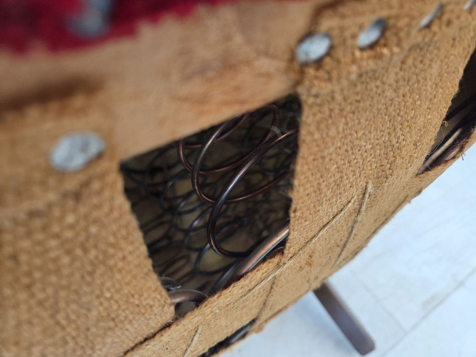 photo vinterior 1960s, Danish Armchair, Original Condition, Wool Fabric, Beech Wood Legs.