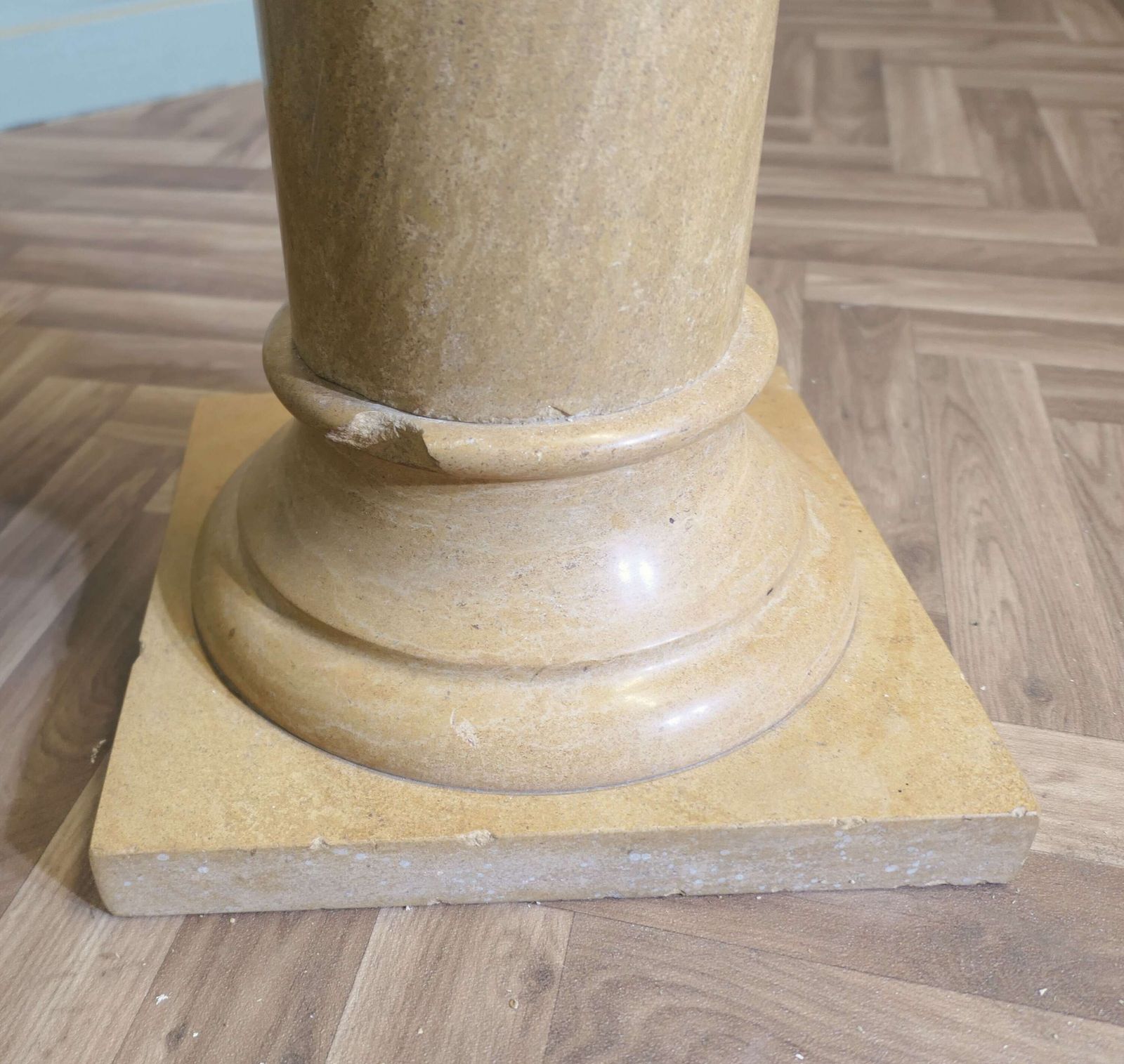 Large Honey Coloured Marble Column photo vintage