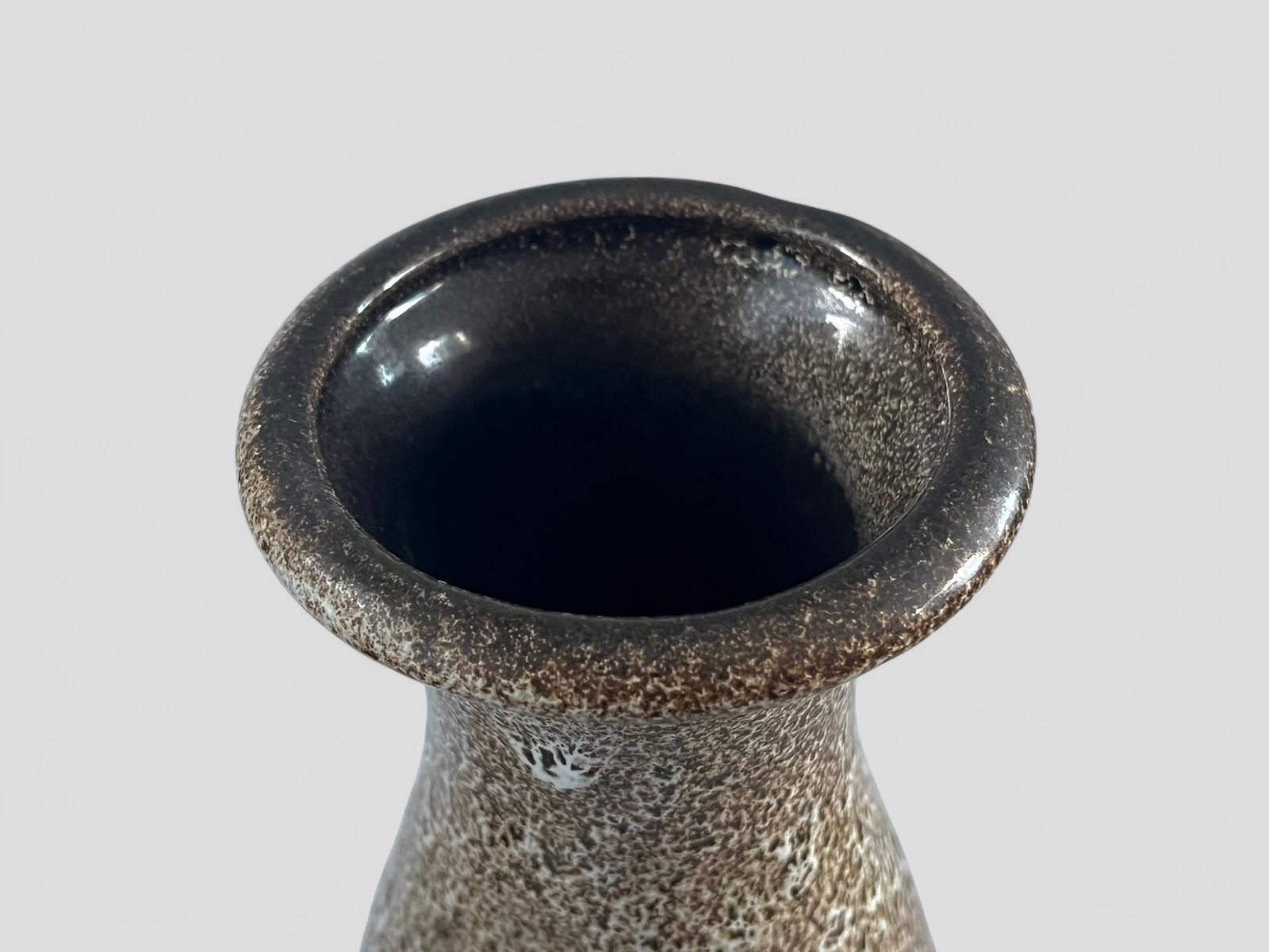Large Mid Century Scheurich Brown Glazed Ceramic Fat Lava West Germany Pottery Vase photo Home Decor